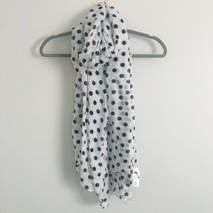 H&M Black and White Polka Dot Scarf